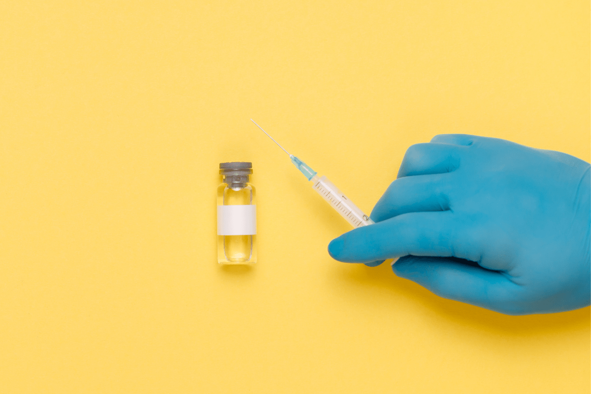 vaccine and syringe