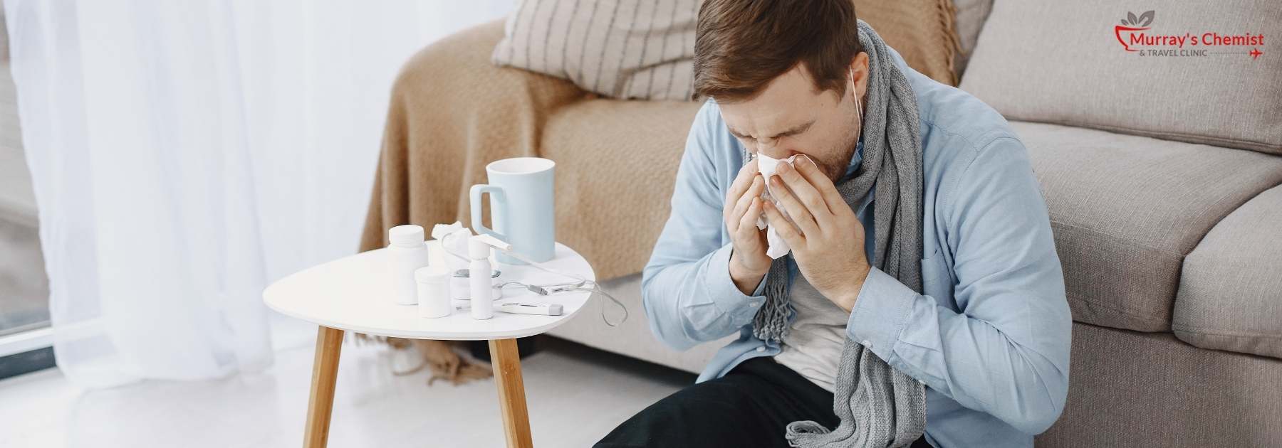 person suffering from flu